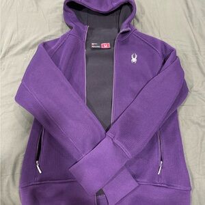 Spyder Purple Knit Jacket with Logo